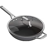 Ninja ZEROSTICK Premium Cookware 28cm Wok with Glass Lid, Long Lasting, Non-Stick, Hard Anodised Aluminium, Induction Compati