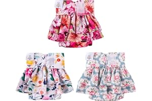 CuteBone 3 sztuki pieluch dla psów, wielokrotnego użytku, bardzo chłonne, nadające się do prania i przyjazne dla środowiska podpaski higieniczne, sukienki dla psów, spódnice dla kobiet, zwierząt