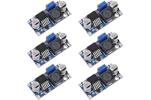 QIMEI-SHOP Step-Down Power Supply Module LM2596 Buck Converter DC to DC 3.2-40V to 1.25-35V High Efficiency Voltage Regulator Module 6 Pack