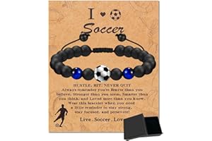 JUKOTA Idee Regalo Ragazzo, Bracciale di Calcio per Ragazzi,Braccialetti Figlio, Regali di Compleanno Natale per Ragazzi Figlio, Regalo Ragazzo 8 9 10 11 12 13 14 Anni Bracciale Bambino