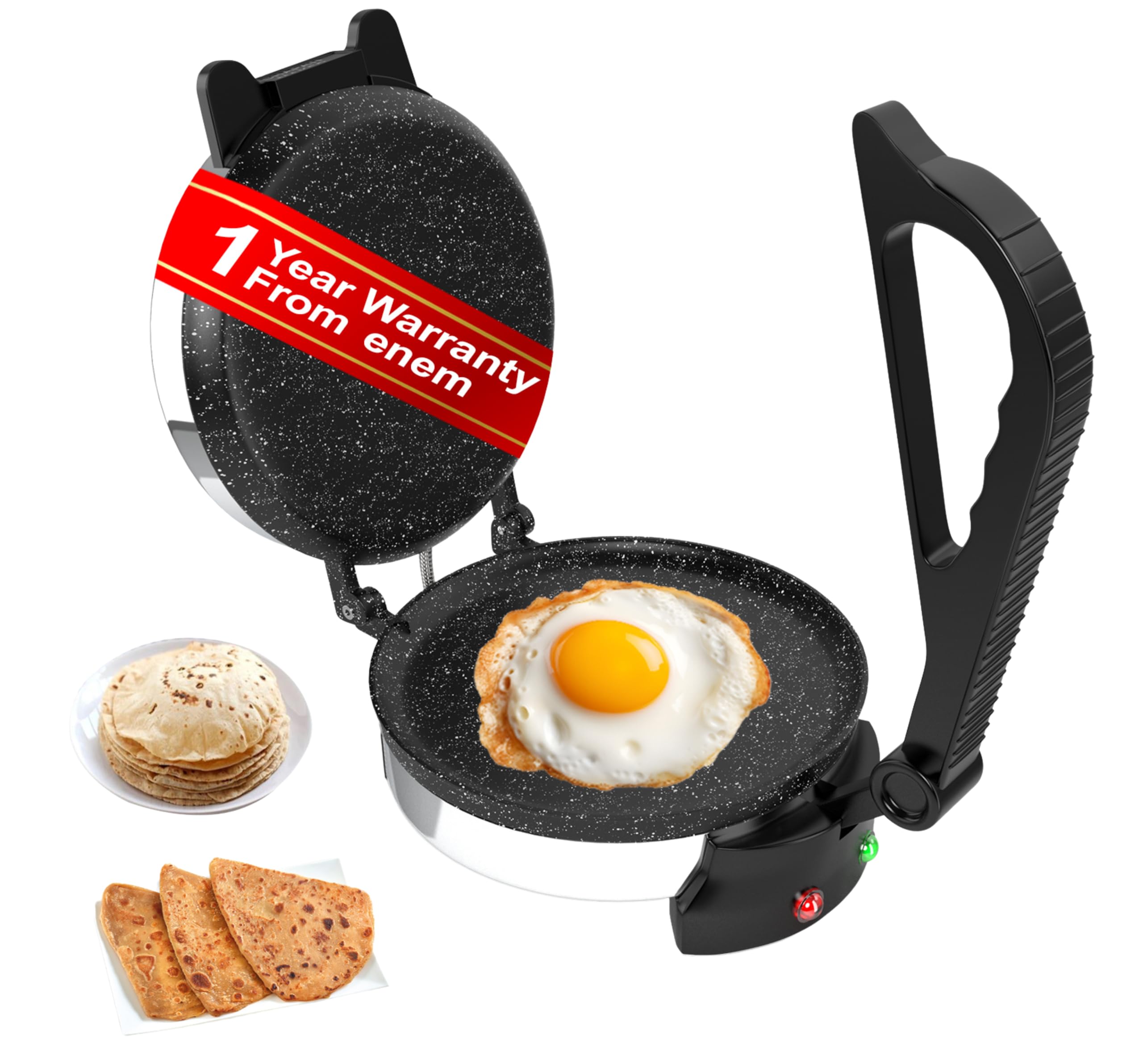 Enem Multipurpose Roti Maker, for Making Roti/Paratha/Omelette/Thepla, with 1 Year Warranty & Customer Support from Enem, Sta
