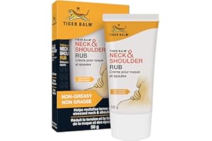 Tiger Balm - Crème Neck and Shoulder - Réduit tensions et fatigue de la nuque et des épaules grâce au massage - Application facile, penètre rapidement - Tube 50g