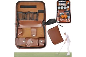 SYXLS Kits De Golf, Bolsas De Almacenamiento Pequeñas, Fundas De Guantes De Golf, Proteja y Mantenga Sus Limpios y Secos,Conveniencia,Cuero, Gran Capacidad,Kits De Herramientas
