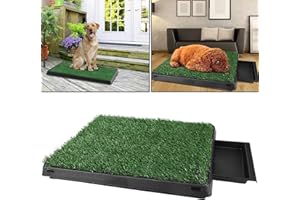 SAILNOVO dog toilet for dogs, dog toilet, puppy toilet, training mat grass with artificial grass 63 x 50 x 7 cm (L x W x H) cm