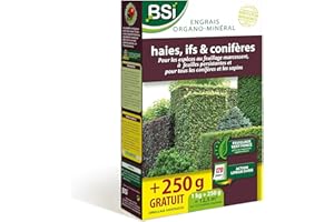 BSI - Engrais pour Bio Haie/If/Conifère - Feuillage Vert Fonçé - Action Longue Duree - 12,5 m²
