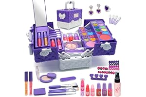 MRABBITOO Set di Trucchi per Bambine - Trucco per Bambina Set Anallergici Valigetta Trucchi Ragazze,Giocattoli Giochi Trousse Trucchi Bambina,Natale,Regalo di Compleanno per Ragazze 4 5 6 7 8 9 10 Anni