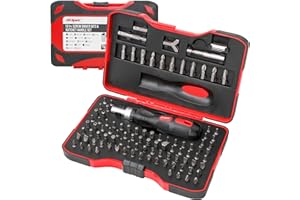 Hi-Spec 101pc 1/4” Hex Multi Bit Screwdriver Set & Ratchet Handle Set - Tamper Proof & Torx Security Driver Bits in Storage Case Holder for Easy Repairs