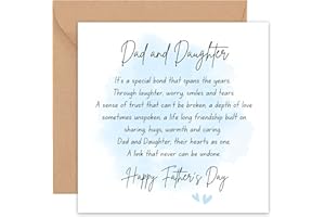 FELBRIDGE STUDIO Fathers Day Card - Fathers Day Cards From Daughter - Fathers Day Cards - Husband Funny Nice Words - Father's Father Humour Funny - From Son Daughter Both Of Us- 14cm