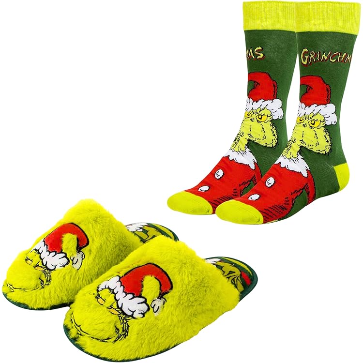 Pantoufles De Maison Au Thème De Noël En Fourrure • Chaussons Univers