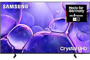 Samsung Crystal UHD U8079F 4K 55 Zoll (138 cm) LED Fernseher, Crystal Prozessor 4K, MetalStream Design, SmartThings, AI Upscaling, Gaming Hub, Knox Security, Kostenlose Inhalte, Smart TV (2025)