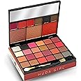 HUDA GIRL All-in-One Makeup Kit with Mirror - Includes 24 Eyeshadow Palette with Brush, 3 Eyebrow Powder, 3 Lip Gloss, 2 Applicator, Blush Contour and Highlighter Palette for Girl & Womens