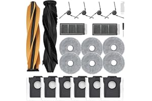 SPEHIATE Accesorios para Dreame X50 Ultra Complete/L50 Pro Ultra/X50 Master/L40s Pro Ultra/Mova V50 Ultra Complete, Recambios 1 Cepillo Principales, 6 Bolsas de Polvo, 6 Paños, 2 Filtros, 4 Cepillos Laterales