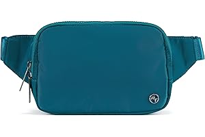 Everywhere Belt Bag Large 2L, Pander Waterproof Everywhere Fanny Pack Purse for Women and Men with Adjustable Strap. (Teal Blue)