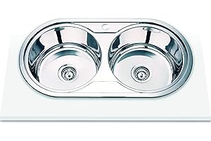 Edesa Fregadero Encimera K2 SE 84 2 Cubetas Redondas Ancho 80 cm Acero Inoxidable