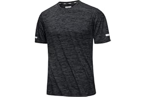 MAGCOMSEN Tee Shirt Homme Chemise D'entraînement Respirante à Séchage Rapide Chemise Course à Manches Courtes T-Shirt de Fitness