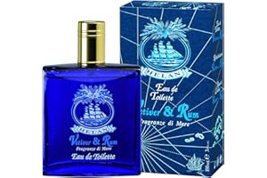 Helan, Vetiver & Rum, Parfum Homme Insense avec Notes Épicées et Boisées - Eau de Toilette Homme Frais et Agrumé, avec Citron de Côte d’Ivoire, Fleurs d’Orange et Arômes Ambrés, 100 ml - Made in Italy