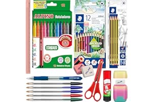 COLEPACK EcoPack - Pack Ahorro Completo de Material Escolar de Primeras Marcas para tu Estuche (ECO40)