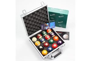 Aramith 2 1/4Inch American Spots & Stripes Pool Balls & Aluminium Carry Case