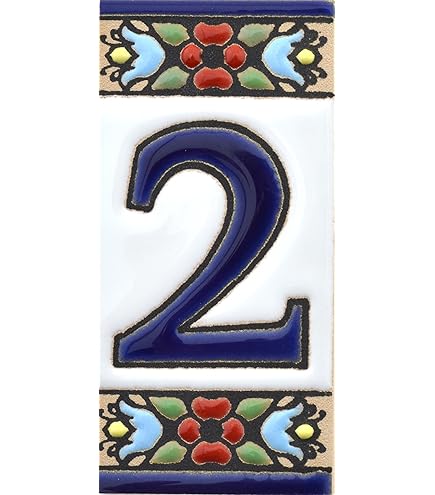Borden Met Cijfers En Nummers Op Veelkleurige Keramische Kaakel Handgeschilderde Koordtechniek Voor Namen Adressen Wegwijzers Design Mosaico Mediano 10 9 Cm X 5 4 Butten K 1951446430
