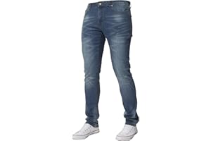 BRAND KRUZE Kruze Designer Mens Skinny Fit Jeans Stretch Slim Denim Pants All Waist Leg Size