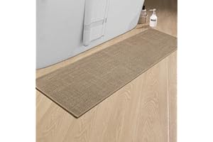 Tapis de bain antidérapant chakme 43 x 120 cm avec dos en caoutchouc antidérapant lavable Tapis de bain Tapis de douche Tapis de salle de bain Marron 43x120cm