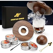 Kit Affumicatore Per Cocktail – Con Torcia (no Gas), 4 Trucioli Legno, Accessori, Per Whisky E Bevande, Legno Di Faggio