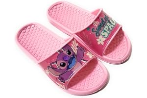 Requeteguay Urban RU Tongs Stitch Disney pour filles | Tongs Stitch pour plage, piscine ou gym | Tongs Lilo & Stitch Disney