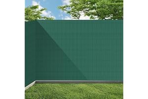 arvioo Sichtschutz, PVC Sichtschutzmatte mit Kabelbinder, Schützen vor Insekten, Kürzbar, UV- & Witterungsbeständig, 15 mm x 0,45 mm, Keine jährliche Wartung, Balkon Sichtschutz (Grün, 90 x 300 cm)