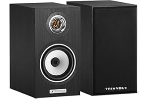 Triangle - Enceintes Bibliothèques Hi-FI Titus EZ - Puissance Admissible 60W - Rendement 90 DB/W/m – Polyvalente Musique et Home-Cinéma - 168 x 305 x 267 mm - Noir Cendré (Paire)