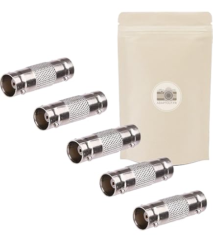 Lot De 10 Adaptateurs BNC Mâle Vers Femelle 90° Coudé – 50 Ohms SDI CCTV S-Video – Marque Française Adaptout Paris