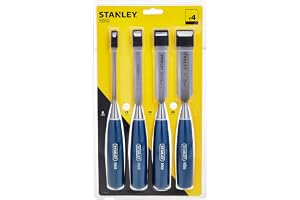 STANLEY 4-delat mejselset med stålblad innehåller 6/12/18/25 mm, 0-16-129