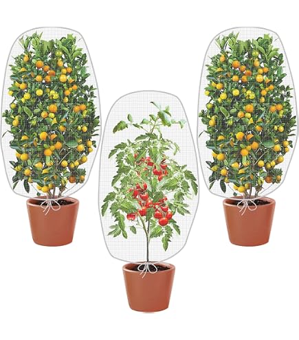 Rete Anti-uccelli E Insetti Per Alberi Da Frutto Con Cerniera – Protezione Per Piante Da Giardino, 3x3 M, Bianca