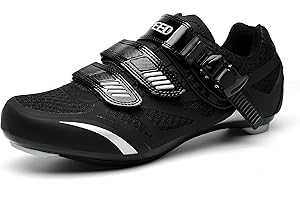 PAMRAY Chaussures De Cyclisme Chaussure VTT Homme Chaussure Velo Route Chaussures De Vélo De Sport De Plein Chaussures de Cyclisme sur Route Noir
