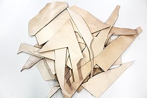 Förster-Fellnest 2 kg pflanzlich gegerbte Lederreste, Lederstück, Anschnitte! Blankleder, Dickleder, Punzierleder - kräftige, vegetabil gegerbte Rindleder, Vollrindleder mit ca. 3,2-3,5 mm