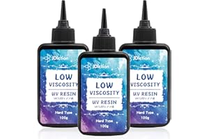 JDiction UV Resin, Upgrade 300g Low Viscosity Hard Thin UV Resin with Super Crystal Clear Resin Kit for Jewelry, Casting, Coating and DIY Craft