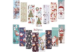 LOVEXIU Segnalibri di Natale, Segnalibri Magnetici Clip,Vacanza Segnalibro Natale,Pagine Segnalibri Magnetiche Set, Santa Pupazzo di Neve Renna Albero Disegno Segnalibri per Natale Regalo Festa Bomboniere