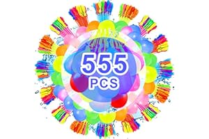 STFYUG 555 Stück Wasserbomben Selbstschließend，Bunt Wasserballons mit 4 Wasserhahn Anschluss，Wasserballons Wasserbomben,60 Sekunden Schnellfüller, Ohne Manuelles Verknoten