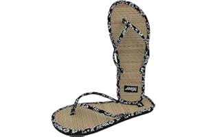 Amix Diamond Eleganti Ciabatte Donna Estate Modello Caraibi Fondo Bambù Infradito in Paglia per Mare, Spiaggia, Giardino