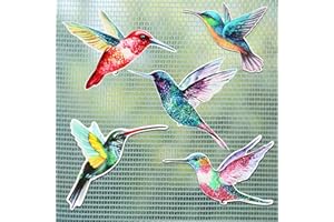 FIADA 10 Stück Aquarell Kolibri Fliegengittertür Magnete Dekorative Flexible Doppelseitige Magnetische Aufkleber für Bildschirmtür Balkontür Dekoration und Durchlaufschutz (Frisch Stil)