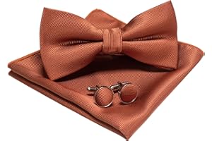 JEMYGINS Noeud Papillon Homme Réglable Multicolores et Boutons de Manchette et Carré de poche Ensemble Compris boîte