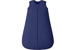 FIEMOL Schlafsack Baby 2.5 Tog 0-6 Monate, Winter Baumwolle Neugeborenen Baby Schlafsack Wearable Decke für Säugling und Kleinkind, 2-Wege-Reißverschluss Schlummersack Blau 67cm