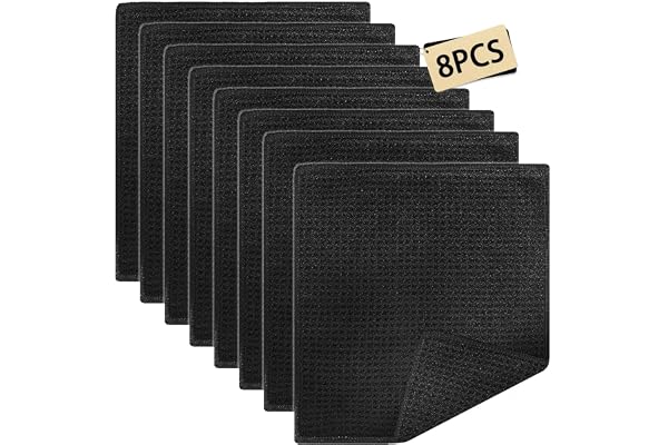 Ufdeoton 8 stycken disktrasor svarta trasor kök tvättbara mikrofiberdukar 20 x 20 cm återanvändbara diskhanddukar mikrofiber