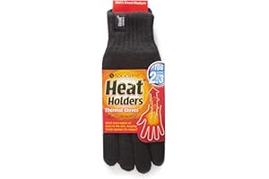 HEAT HOLDERS Mens 1 Paire 2.3 Gants Tog Heatweaver Yarn In Black