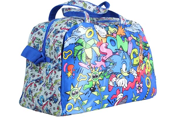 Sonic The Hedgehog Sac de Sport, Sac à Bagages pour Garçons, Accessoires Cadeaux pour Enfants