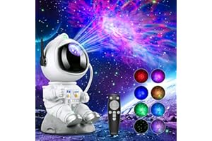 LBSTP Astronaut Galaxy Star Projector Light - Starry Night Light Spaceman Light with 8 Nebula Modes, Remote Control & USB Powered 360° Adjustable Space Buddy Lamp, Gifts for Children and Adults