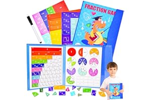 JADYON Magnetic Fraction Educational Puzzle, Puzzle Éducatif De Fraction Magnétique, Démonstrateur de Disque magnétique, Jeux pour Apprendre Les Fractions Éducatifs Mathématiques, Fractions Game.