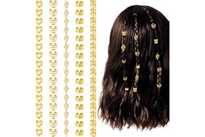 80 Pcs Hair Jewelry For Braids,Gold Hair Cuffs Dreadlock Accessories,Adjustable Hair Rings Braid Decorations For Women (80Pcs