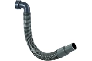 Cornat Tubo de salida de reciclaje flexible 90° – 1 1/2 pulgadas x 40/50 mm – Para conectar la conexión de aguas residuales – Fabricado en plástico reciclado – Fabricado en Alemania Calidad – Gris