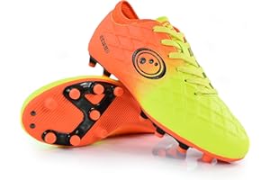 Optimum Ignisio Lace-Up Football Boots - Flat Moulded Stud Outsole, Easy Fastening Astro Trainers - PU Leather, Flexible & Comfortable Fit Football Boots - Aztec Orange