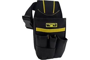 Copechilla borsa porta attrezzi nera professionale con cintura regolabile e fibbia della cintura,forte e resistente all'usura,materialein nylon spesso a doppio strato,famiglia o professionale